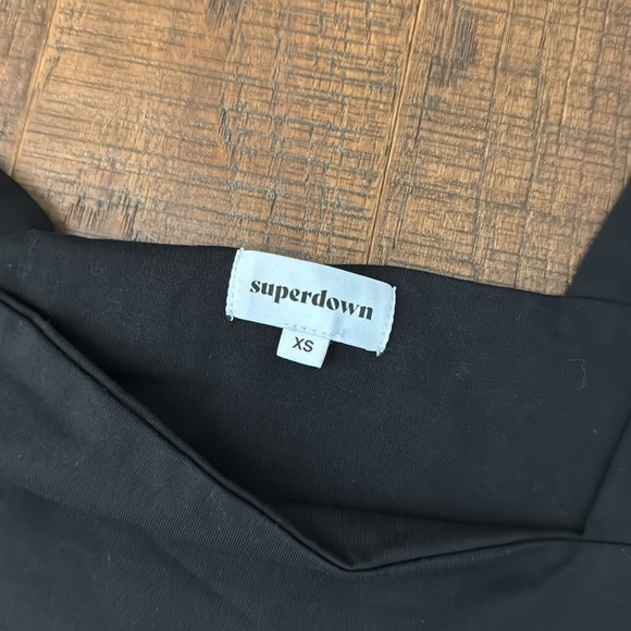 Revolve Superdown fallon asymmetrical mini dress in black - Picture 4 of 9